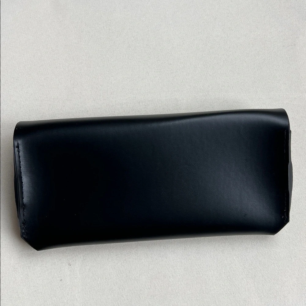 Isabel Marant Elegant Black Leather Sunglasses Case